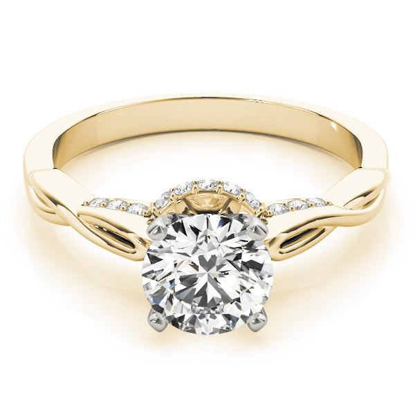 Infinity Round Diamond Solitaire Engagement Ring-VIRABYANI